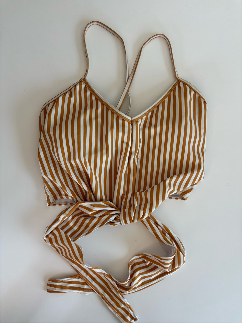 KJ Tied Up Top in Brown Stripe